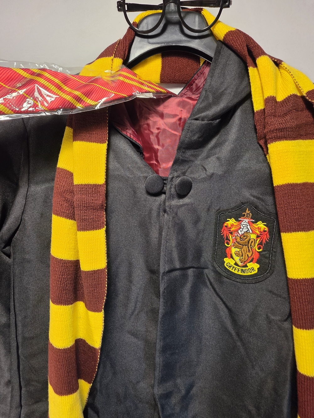 NEW Harry Potter Costume Accessories Halloween Cape Scarf Glasses Wand Cosplay - Picture 3 of 7